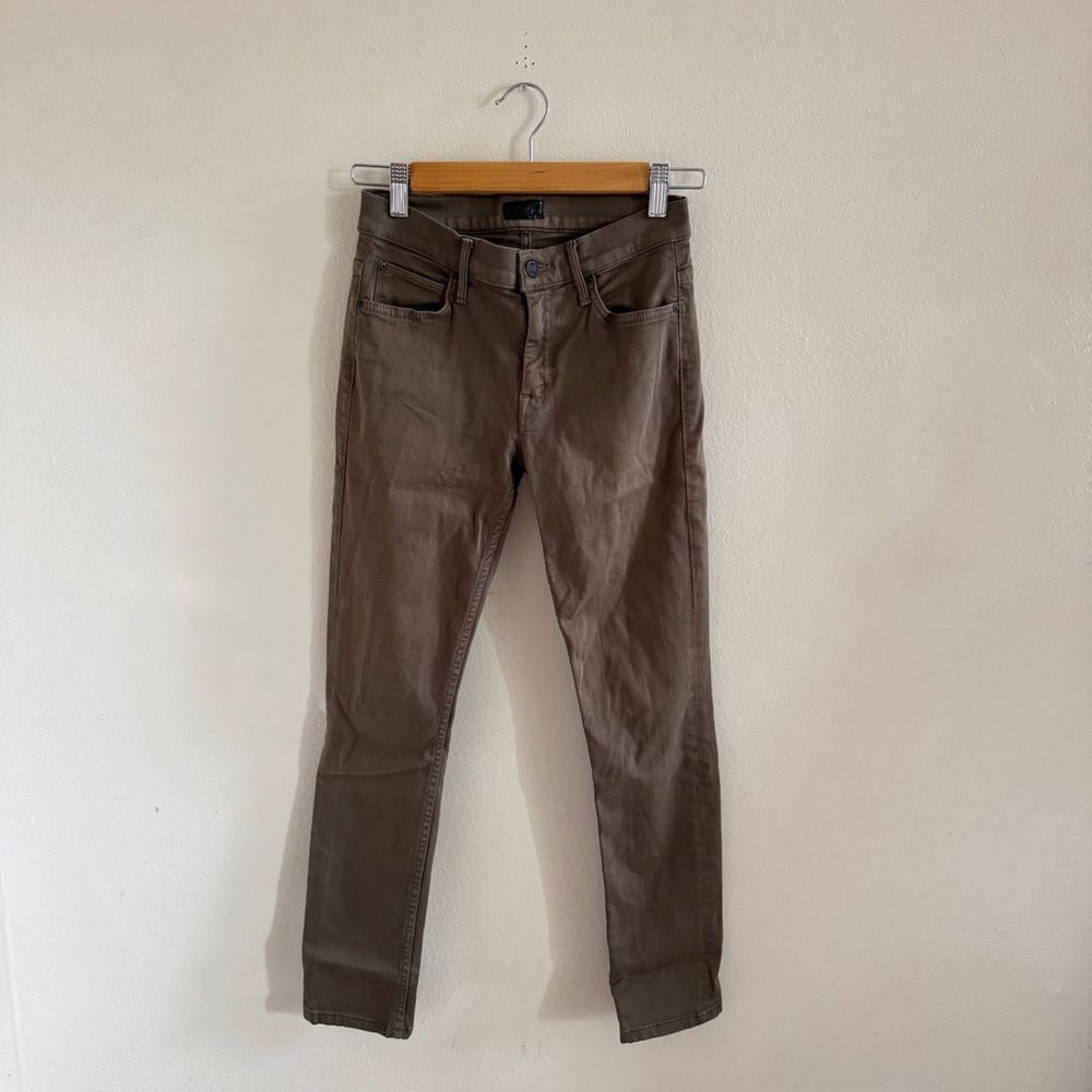 MOTHER The Muse Skinny Ankle Jeans Malachite Green 26